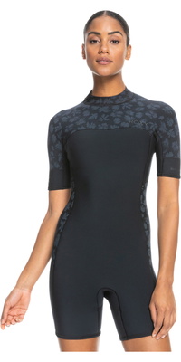 2026 Roxy Womens Swell Series 2mm Back Zip Shorty Wetsuit ERJW503027 - Black