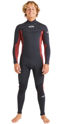 2025 Billabong Männer Absolute Natural 4/3mm Brustreißverschluss Neoprenanzug ABYW100258 - Burnt Henna
