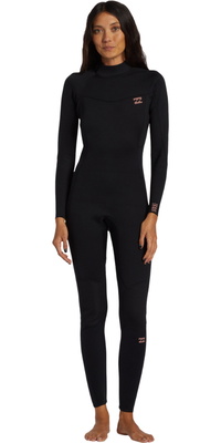2025 Billabong Frauen Foil 5/4mm Rückenreißverschluss Neoprenanzug ABJW100186 - Black