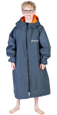 2026 Dryrobe Junior Advance Langarm-Umkleidemantel V3KSLSDA  Dunkelgrau / Orange