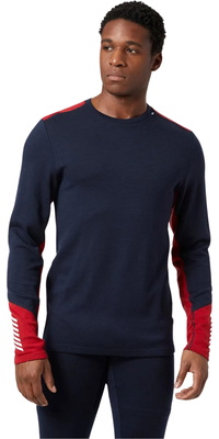 Helly Hansen Männer Lifa Merino Midweight Crew Base Layer 49364 - Navy