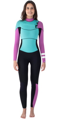 Hurley Womens Advant 4/3mm Chest Zip Wetsuit WFS0013403 - Pistachio