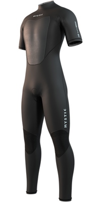 2026 Mystic Männer Brand 3/2mm Short Arm Rückenreißverschluss Flatlock Neoprenanzug 35000.250033 - Black