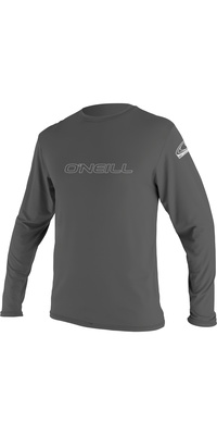 ONeill Männer Skins 2025 Basic Long Sleeve Rash Tee 4339 - Graphite