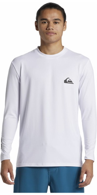 2026 Quiksilver Männer Everyday UV50 Langarm Surf T-Shirt AQYWR03136 - White