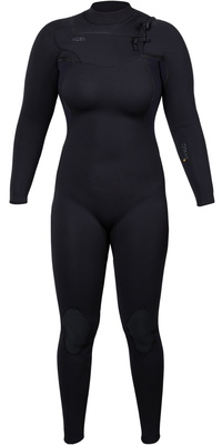 2025 Xcel Frauen Comp + 5/4mm Brustreißverschluss Neoprenanzug WN54CPC4BK - Black
