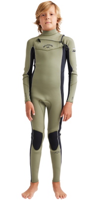 2026 Billabong Junior Absolute Natural 3/2mm Brustreißverschluss Neoprenanzug 24CW191500 - Military