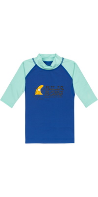 2025 Billabong Junior Waves Kurzarm-Lycra-Weste EBTWR03004 - Blue Rinse