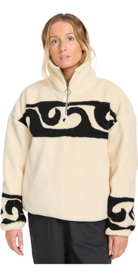 2025 Billabong Frauen Dont You Half Zip Pullover EBJPF00119 - Whitecap