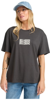 2025 Billabong Frauen In The Beyond T-Shirt EBJZT00469 - Off Black
