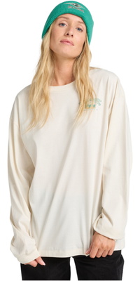 2025 Billabong Frauen Paradiesbogen Langarm T-Shirt EBJZT00489 - Whitecap