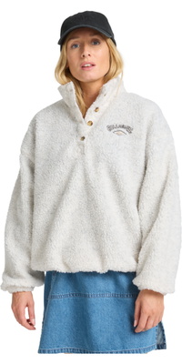 2025 Billabong Frauen Run The Road Pullover Sweatshirt EBJPF00113 - Whitecap