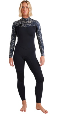 2026 Billabong Womens Salty Dayz Natural 3/2mm Chest Zip Wetsuit 24BW191505 - Black Pebble