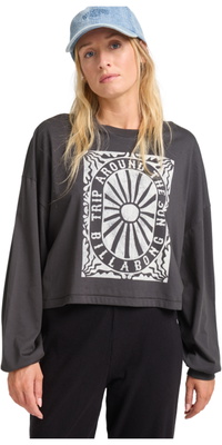 2025  Billabong    Frauen   Trip Around  Langarm-T-Shirt EBJZT00491  Off Black