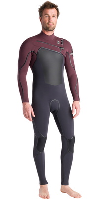 2026 C-Skins Männer Nuwave Wired LQS 4/3mm Brustreißverschluss Neoprenanzug C-NWI43MCZ - Meteor / Rust X / White