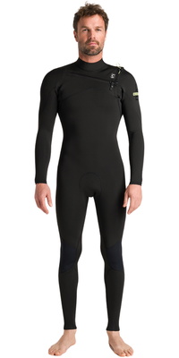 2026 C-Skins Männer NuWave Session Lite 3/2mm Brustreißverschluss Neoprenanzug C-NSEL32STM - Black