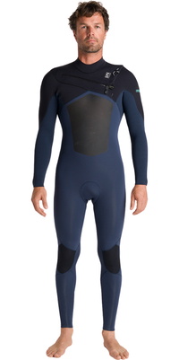 2026 C-Skins Männer NuWave ReWired 3/2mm Brustreißverschluss Neoprenanzug C-NRW32MCZ - Bluestone X / Black