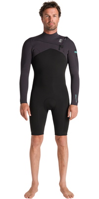 2026 C-Skins Männer NuWave Session 3/2mm Brustreißverschluss Frühlingsanzug Neoprenanzug C-NSE32SPM - Black / Meteor X / Petrol