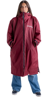 2025 Dryrobe Advance Langarm-Umkleidemantel V3 DALSV3  Burgundy / Silbergrau