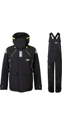 2026 Gill Frauen OS2 Offshore-Jacke Und Hose Segelanzug GWOOJATCSB - Black