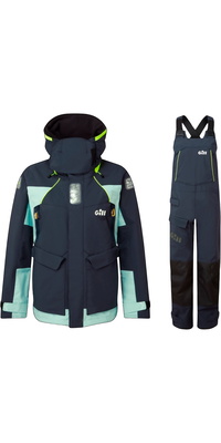 2026 Gill Frauen OS2 Offshore-Jacke Und Hose Segelanzug GWOOJATCSNEN  Eierschale / Navy