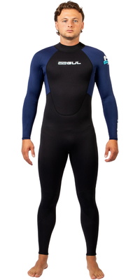 2026 Gul MÃ¤nner G-Force Natur 3/2mm RÃ¼ckenreiÃŸverschluss Neoprenanzug GF1305-BKNA - Black / Navy
