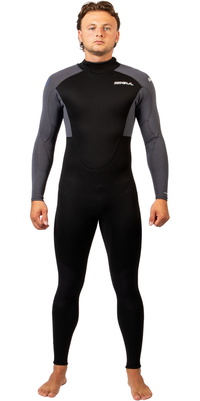 2026 Gul MÃ¤nner Response Natur 3/2mm RÃ¼ckenreiÃŸverschluss Neoprenanzug RE1321-BKGY - Black / Grey