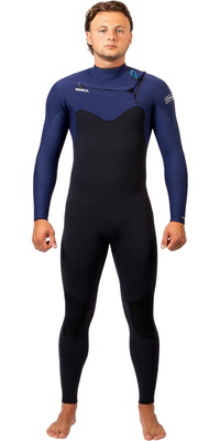 2026 Gul Männer Yulex Flexor 4/3mm Brustreißverschluss Neoprenanzug FX1220 - Black / Blue