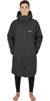 2026 Gul Revorobe Langärmeliger Wickelmantel AC0135-C6 - Black / Black