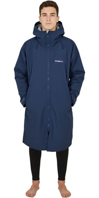 2026 Gul Revorobe Langärmeliger Wickelmantel AC0135-C6 - Navy / Grey