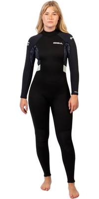 2026 Gul Frauen Response Natur 3/2mm RÃ¼ckenreiÃŸverschluss Neoprenanzug RE1319-BKSP - Black / Splaterpalm