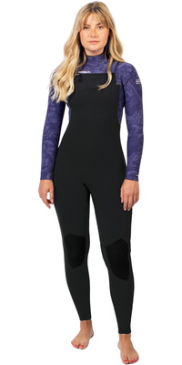 2026 Gul Frauen Yulex Flexor 4/3mm Brustreißverschluss Neoprenanzug FX1226-BKTB - Black / Tiebird