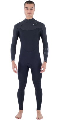 2025 Hurley Männer Plus 5/3mm Brustreißverschluss Neoprenanzug MFS0012504 - Black