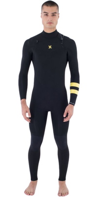 2025 Hurley Mens Plus Nic II 3/2mm Chest Zip Wetsuit MFS0014312 - Black
