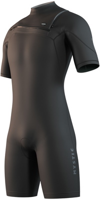 2026 Mystic Männer Motion 3/2mm Brustreißverschluss Shorty Neoprenanzug 35000.250014 - Black