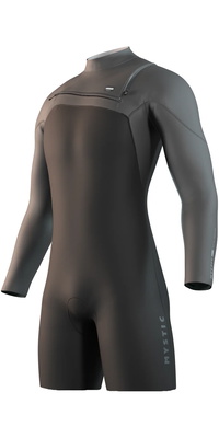 2026 Mystic Männer Motion 3/2mm Longarm Reißverschluss Vorne Shorty Neoprenanzug 35000.250013 - Black