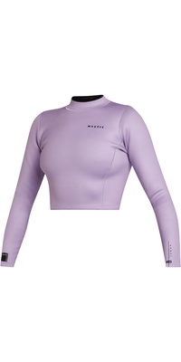 2025 Mystic Frauen Lunar 2mm Langärmeliges Crop Top 35001.240221 - Pink / Violett