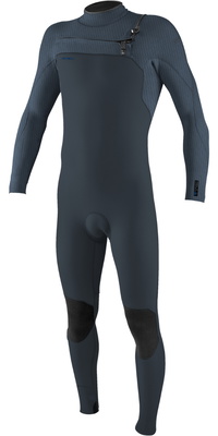 2025 ONeill Männer Hyperfreak Wind 4/3+mm Brustreißverschluss Neoprenanzug 5628 - Dark Orion / Copen Blue