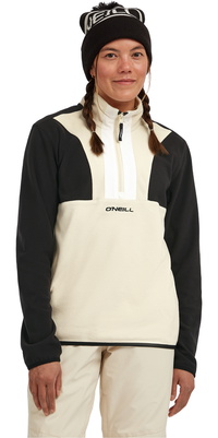 2025 ONeill Frauen FWCCruz Triple Polartec Half Zip Fleece 1350080 - Black Out Colour Block