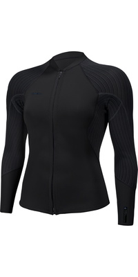 2026 ONeill Frauen Hyperfreak 2/ 1.5mm Front Zip Jacke 5563 - Black