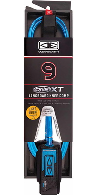 2025 Ocean And Earth 9’0 One-Xt Longboard Knie Comp Leash LK90XTBLU - Blue