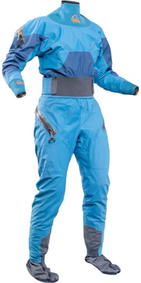 2026 Palm Frauen Fuse Action Kayak Drysuit 13812  Mid Blue / Mandarin