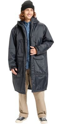 2026 Quiksilver Mens Full Rig Hooded Poncho Jacket EQYJK04188 - Black