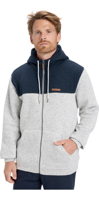 2026 Quiksilver M&auml;nner Keller Block Full Zip Hoodie EQYFT05122 - Light Grey Heather