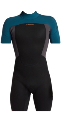 2026 Quiksilver Männer Prologue 2/2mm Rückenreißverschluss Shorty Neoprenanzug EQYW503038 - Midnight Turquoise