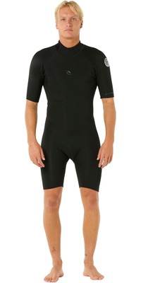 2026 Rip Curl Mens Dawn Patrol 2mm Back Zip Shorty Wetsuit 11TMSP - Black