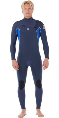 2026 Rip Curl Männer Dawn Patrol 4/3mm Brustreißverschluss Neoprenanzug 16QMFS - Electric Cobalt