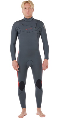 2026 Rip Curl Männer Dawn Patrol Pro 3/2mm Brustreißverschluss Neoprenanzug 16XMFS - Red