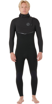 2026 Rip Curl Männer E-Bomb 5/4mm Zip-frei Mit Kapuze Neoprenanzug 17IMFS - Black