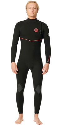 2025 Rip Curl Männer Flashbomb Fusion 4/3mm Zip-frei Neoprenanzug 15PMFS - Black